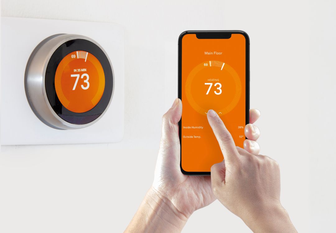 controlling a smart thermostat from a phone